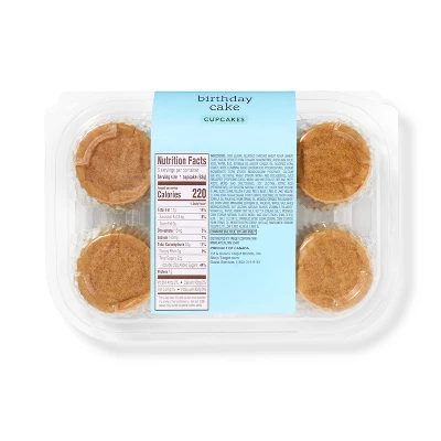 Classic Birthday Cake Cupcakes - 11.2oz/6ct - Favorite Day™ 1 Classic Birthday Cake Cupcakes - 11.2oz/6ct - Favorite Day™