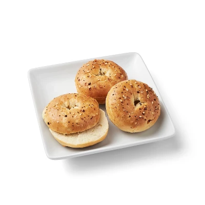 Mini Everything Bagels - 16oz/12ct - Favorite Day™ 1 Mini Everything Bagels - 16oz/12ct - Favorite Day™