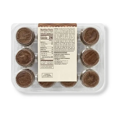 Harvest Chocolate Mini Cupcakes - 10oz/12ct - Favorite Day™ 2 Harvest Chocolate Mini Cupcakes - 10oz/12ct - Favorite Day™ - Image 2