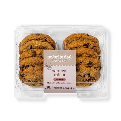 Oatmeal Raisin Cookies - 10ct/12.5oz - Favorite Day™ 3 Oatmeal Raisin Cookies - 10ct/12.5oz - Favorite Day™ - Image 3