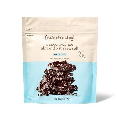 Dark Chocolate Almond With Sea Salt Bark Crisps Candy - 5oz - Favorite Day™ 3 Dark Chocolate Almond With Sea Salt Bark Crisps Candy - 5oz - Favorite Day™ - Image 3