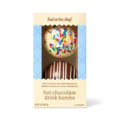 Hot Chocolate Bombs - Milk W/White Drizzle & White W/Confetti - 3.2oz - Favorite Day™ -Favorite Day GUEST 5854cdb7 d13a 46d7 8d0c ff09bac1754d