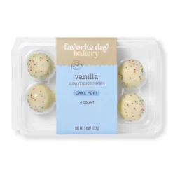 Vanilla Cake Pops - 5.4oz/4ct - Favorite Day™ -Favorite Day GUEST 635f9693 0541 4d4f a292 c91326bde80c