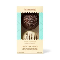 Favorite Day Hot Chocolate Bombs White With Cookies & Double Chocolate - 2ct -Favorite Day GUEST 7044dae3 195c 400b ad44 2f0e1082ba31