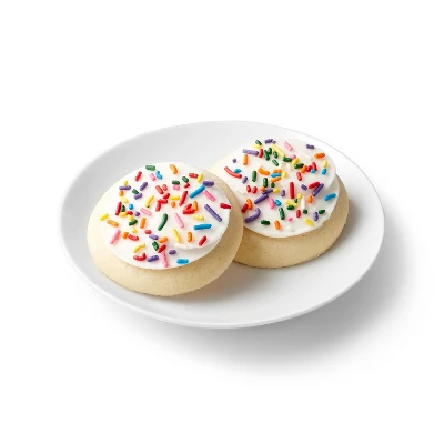 White Frosted Sprinkles Sugar Cookies - 13.5oz/10ct - Favorite Day™ 2 White Frosted Sprinkles Sugar Cookies - 13.5oz/10ct - Favorite Day™ - Image 2