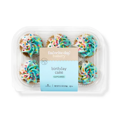 Classic Birthday Cake Cupcakes - 11.2oz/6ct - Favorite Day™ 3 Classic Birthday Cake Cupcakes - 11.2oz/6ct - Favorite Day™ - Image 3