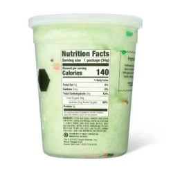 Fall Harvest Green Apple Cotton Candy With Sour Rainbow Crunchy Halloween Candy - 1.2oz - Favorite Day™