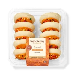 Halloween Orange Frosted Cookies - 13.5oz/10ct - Favorite Day™ -Favorite Day GUEST 8bee2892 bec4 480f ad28 fa4826b26329
