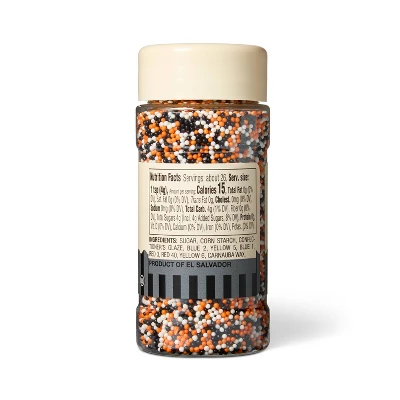 Halloween Orange White & Black Nonpareil Sprinkles - 3.7oz - Favorite Day™ 1 Halloween Orange White & Black Nonpareil Sprinkles - 3.7oz - Favorite Day™