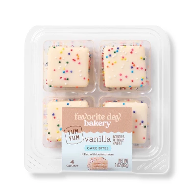 Vanilla Filled Cake Bites - 3oz/4ct - Favorite Day™ 3 Vanilla Filled Cake Bites - 3oz/4ct - Favorite Day™ - Image 3