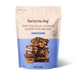 Dark Chocolate, Caramel, Pretzel With Sea Salt Crunchy Clusters Candy - 6.5oz - Favorite Day™ -Favorite Day GUEST c842a0c9 3828 410e b079 a5c9f4164d98