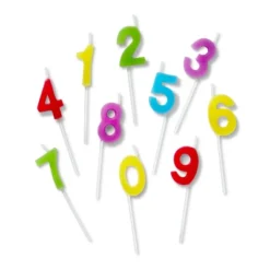 Rainbow Number Candles - 10ct - Favorite Day™