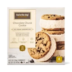 Chocolate Chunk Ice Cream Sandwiches - 16oz/4ct - Favorite Day™ -Favorite Day GUEST dd5cdeb7 af18 4499 9e32 e4df3ba6ce32