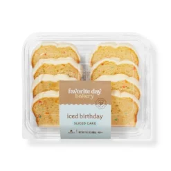 Iced Birthday Sliced Cake - 8ct/14.1oz - Favorite Day™ -Favorite Day GUEST febf8ab0 ec4b 40cf 812b b99f464f4ceb